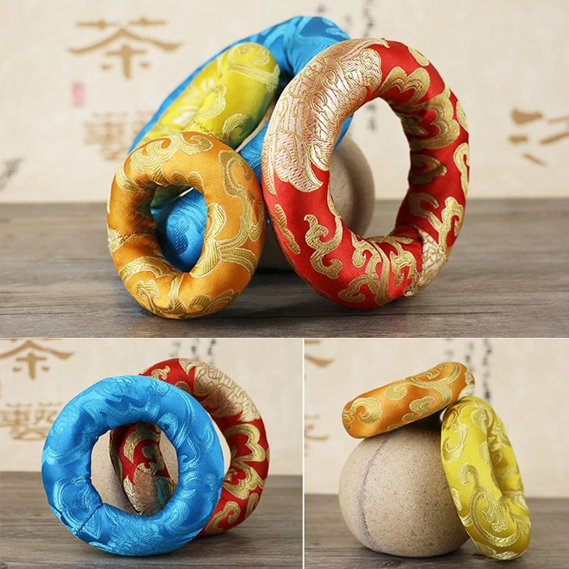 5 размеров тибетская Поющая чаша для йоги коврик пения ручной медитации буддизм