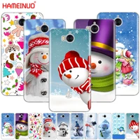 hameinuo christmas cute snowman snowflake cell phone cover case for huawei honor 3c 4x 4c 5c 5x 6 7 y3 y6 y5 2 ii y560 2017