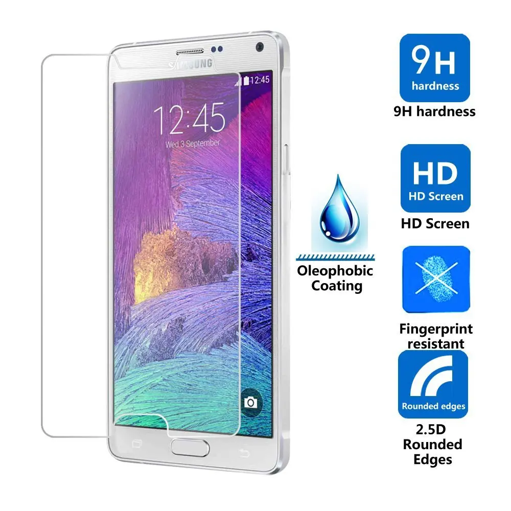 2PCS Tempered Glass Premium 0.33mm 9H Ultra-Thin Screen Protector For Samsung Galaxy Note3 Note 3 III 4 5 Explosion Proof Film | Мобильные