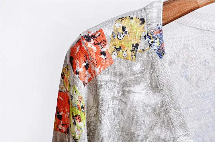 2018 New printed cardigan cfall and winter sweet sweaters women cart bag sweater design new |