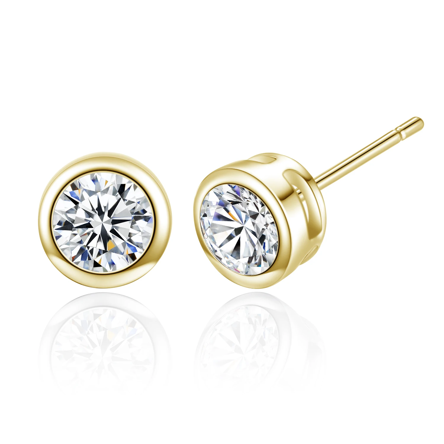 Женские серебряные сережки высокого качества Простые Модные золотистые серьги