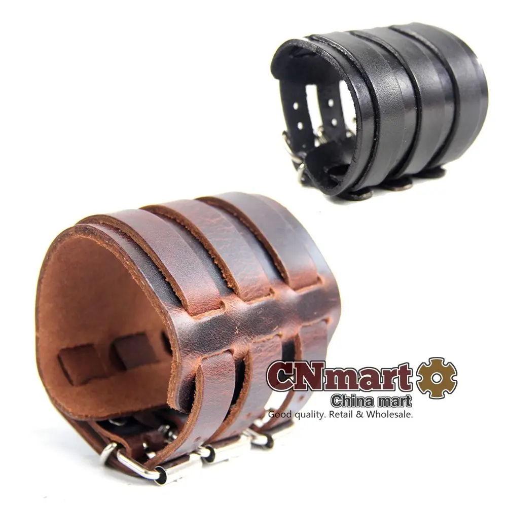 2015 Unisex Women Genuine Leather Bracelet Men Wristband Cuff Bracelets Bangles Best Friend Gift Hot Sale DL2010 | Украшения и
