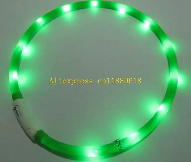 50 шт./лот USB зарядка ошейник для собак LED Наружное светящееся зарядное устройство