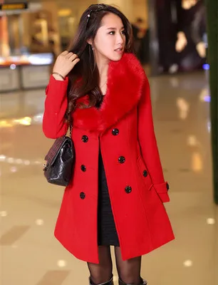 Женское шерстяное пальто abrigos mujer invierno manteau femme casaco большого размера с воротником