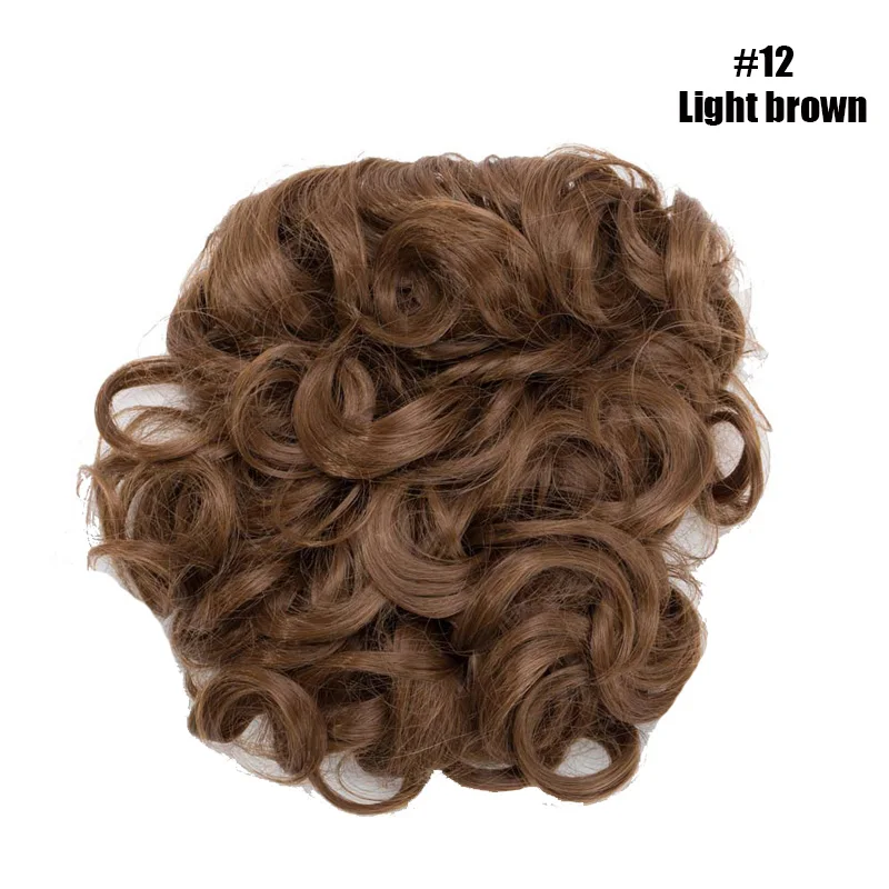 light brown S-noilite волосы булочка для наращивания волос 2 Пластиковые Расческа для вьющихся волос шиньон синтетические волосы грязный шиньон для женщин Свадьба - Цвет: light brown