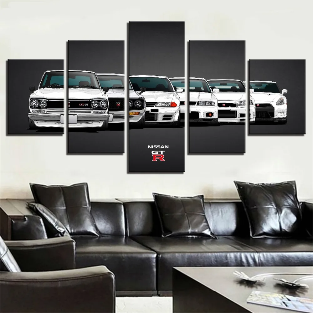 Картина на холсте фотография HD фотообои современные 5 шт. Nissa Skyline Gtr картины для