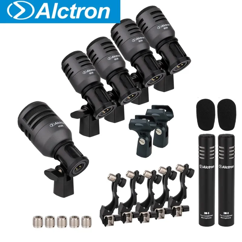 Профессиональный набор микрофонов для ступенчатых барабанов Alctron T8700II|Микрофоны|