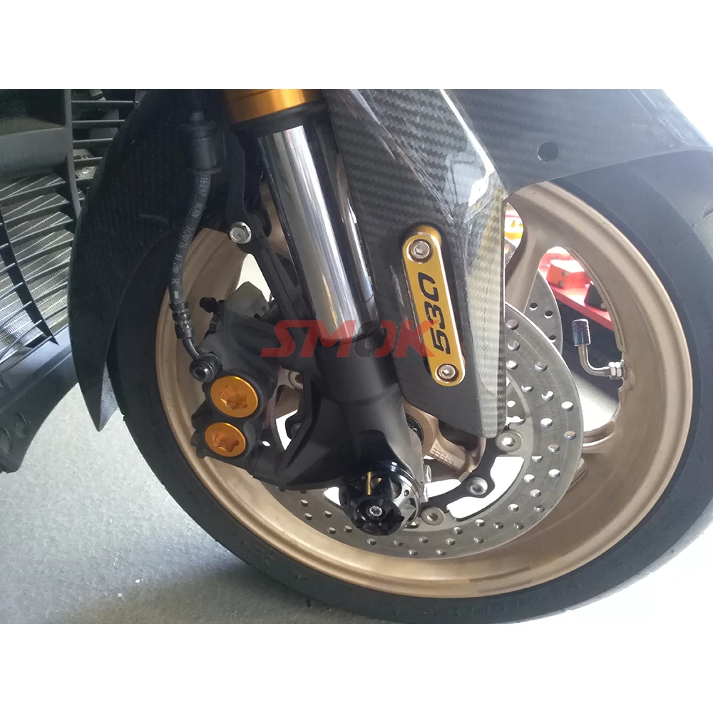 

SMOK Motorcycle CNC Aluminum Alloy Front Axle Coper Plate Decorative Cover For Yamaha T max 530 TMAX 530 T-MAX 530 2015 2016