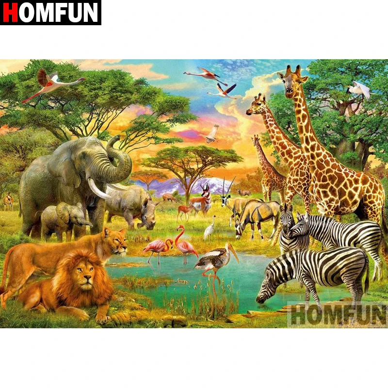Алмазная живопись HOMFUN сделай сам вышивка крестиком из квадратных/круглых страз