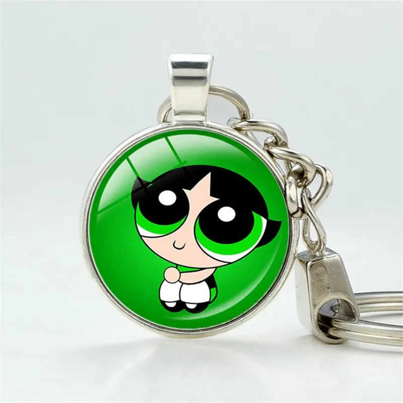 Новая мультяшная сеть Powerpuff брелки для ключей девочек милый брелок пар ювелирные
