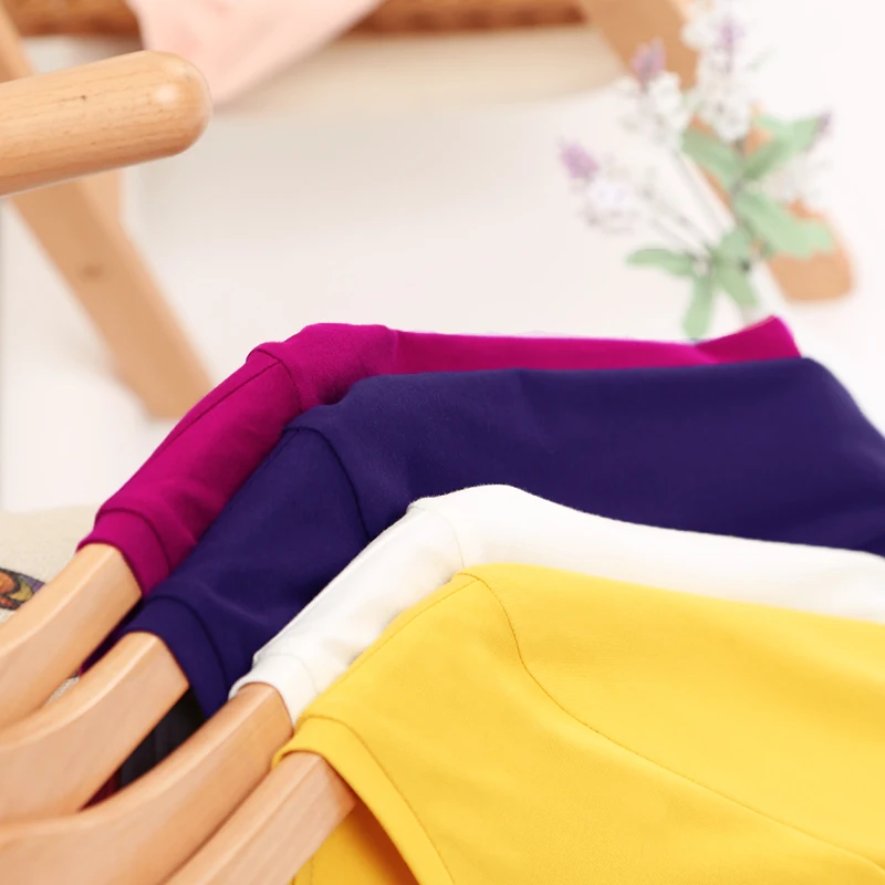 Sllsky осень 2017 г. Новый длинным рукавом Футболка Для женщин хлопок простой