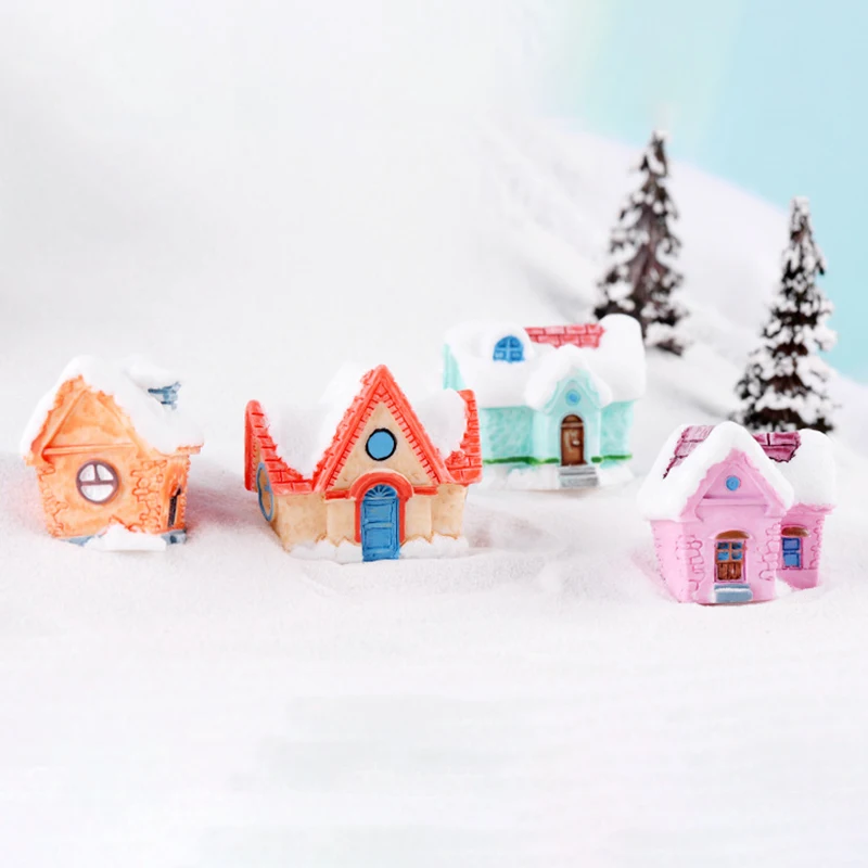 1 шт. полимерные украшения фигурки Снежный домик Миниатюрный Сад бонсай