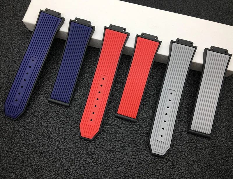 Брендовый качественный двухцветный резиновый силиконовый ремешок для часов Hublot