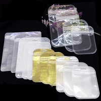 100pcs clear plastic zipper ziplock bag with hang hole zip lock reclosable cell mobile phone case transparent packaging bag