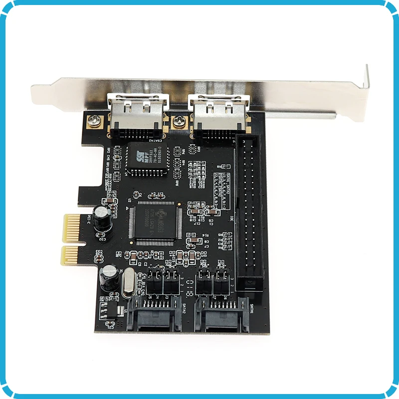 Комбинированная 2 порта SATA 0 + IDE eSATA PCI-e PCI express RAID контроллер карта плата расширения