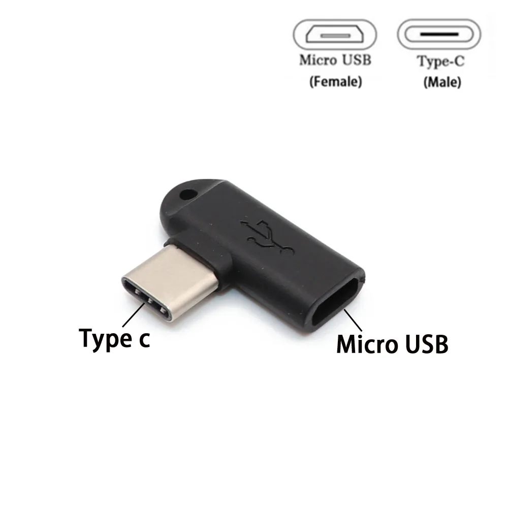 TingDong 1 шт. 90 градусов Тип C штекер к Micro USB разъем Синхронизация данных зарядный