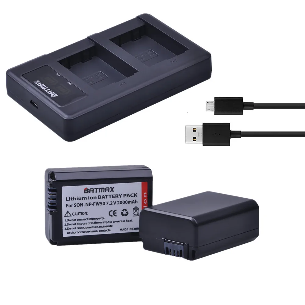 

Аккумулятор Bamtax для Sony Alpha a6500 a6400 a6300 a6000 a5000 a5100 a3000, 2 шт.