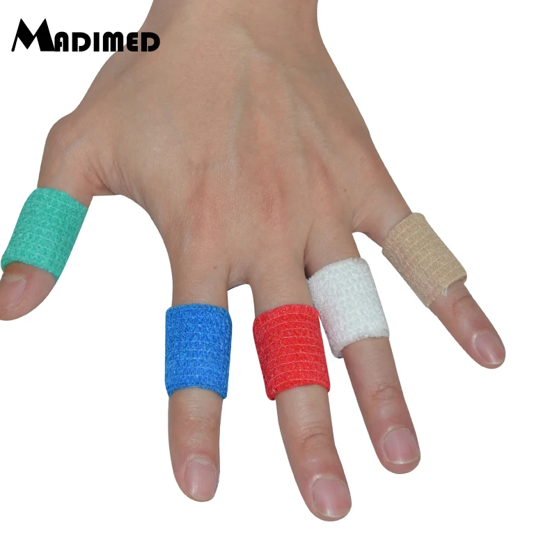 

MADIMED 6 Rolls Coban Nonwoven Elastic Cohesive Wrap Bandage Self Adhesive Conflex Tender Tape Seld-Adherent Koban IMD1601LF-6
