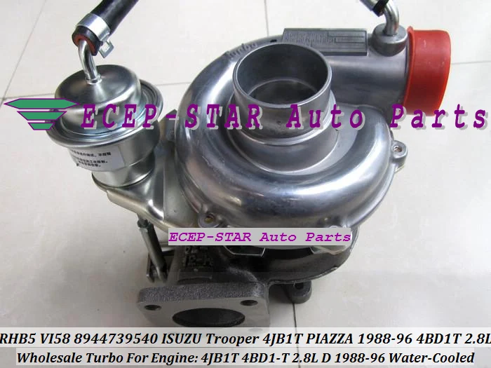 Водяное охлаждение турбо RHB5 VI58 8944739540 VD130047 8970192920 VI35 для ISUZU Holden Trooper 4JB1T PIAZZA 88 96 4BD1T