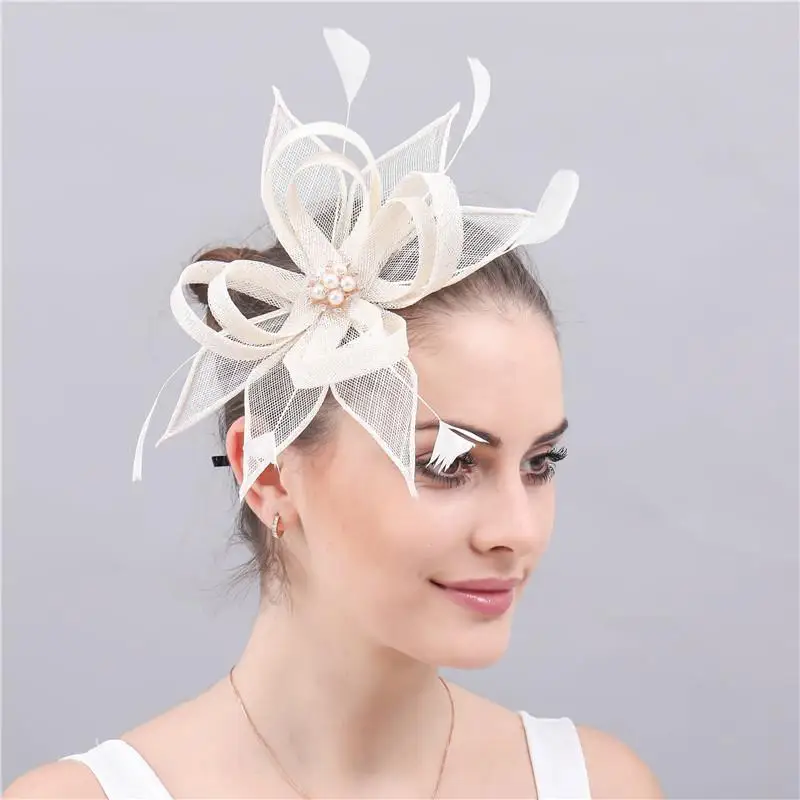 

Flax Mesh Handmade Bridal Hair Accessories Hairpin European And American Style Wedding Banquet Party Headdress Hot Selling