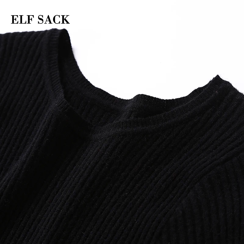 ELFSACK европейский стиль новинка женское платье повседневное прямое однотонное до