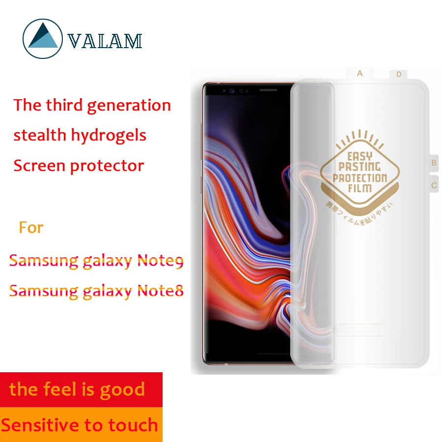 

VALAM Full Cover Hydrogel InvisibleSoft Screen Protector For Samsung Galaxy Note9 Note8 Full Cover Back Film For Note9 Note8