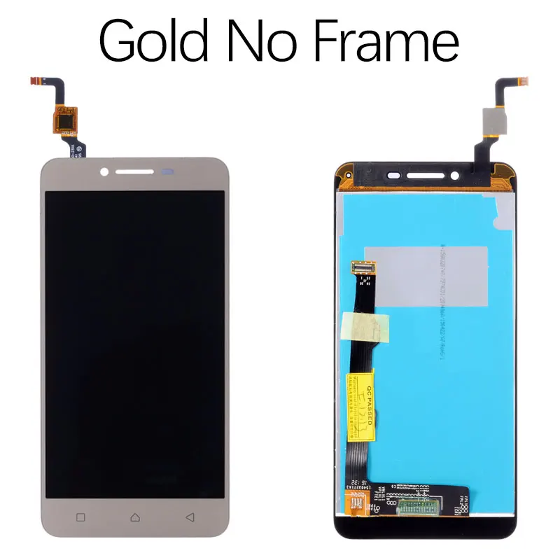 No Frame Gold Дисплей для Lenovo Vibe K5 A6020A40 A6020 A40 LCD в сборе с тачскрином на рамке черный белый золотой - Цвет: No Frame Gold