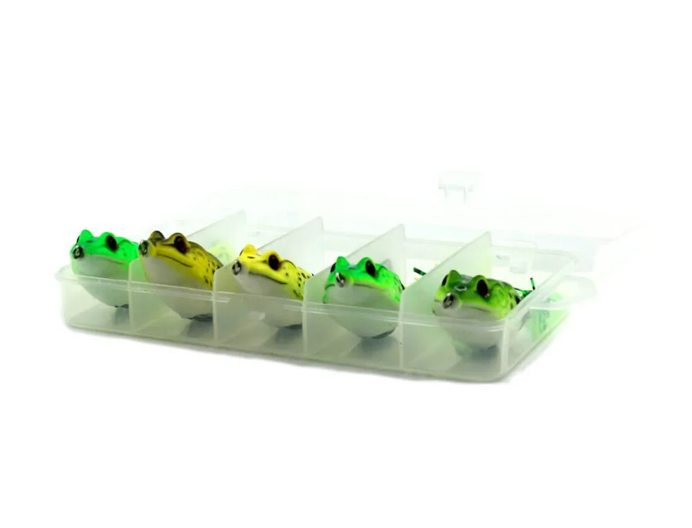 Набор из 6 штук рыболовные приманки Коробка для рыболовных снастей 3D Ray Frog