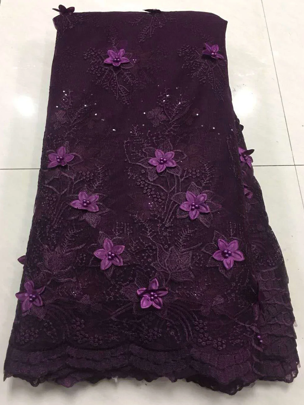

African Tulle Lace Fabric 2019 African French Lace Fabric High Quality with Stones Nigerian Embroidery Tulle French Lace ZA39
