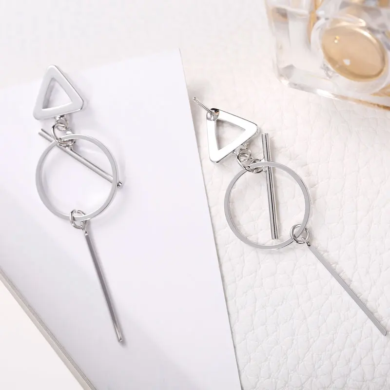 Женские Геометрические прямоугольные серьги-подвески Manxiuni из продолговатого