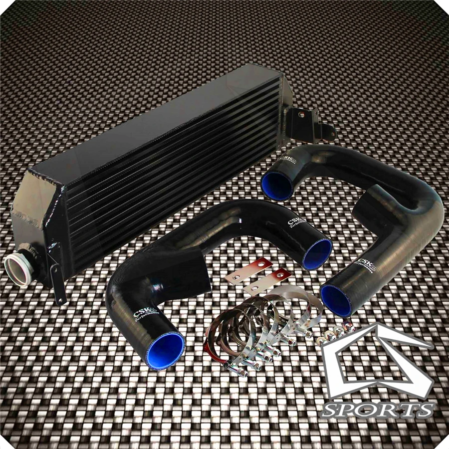 FMIC двойной интеркулер обновление + шланг комплект подходит для V * olkswagen G olf R TI MK7 Audi