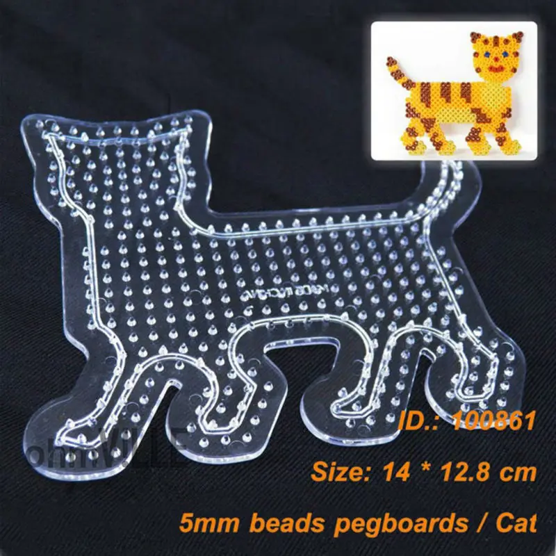 Оптовая продажа! Pegboards для 5 мм перлер Хама бисер Fused Beads шаблоны ~ прозрачная Peg
