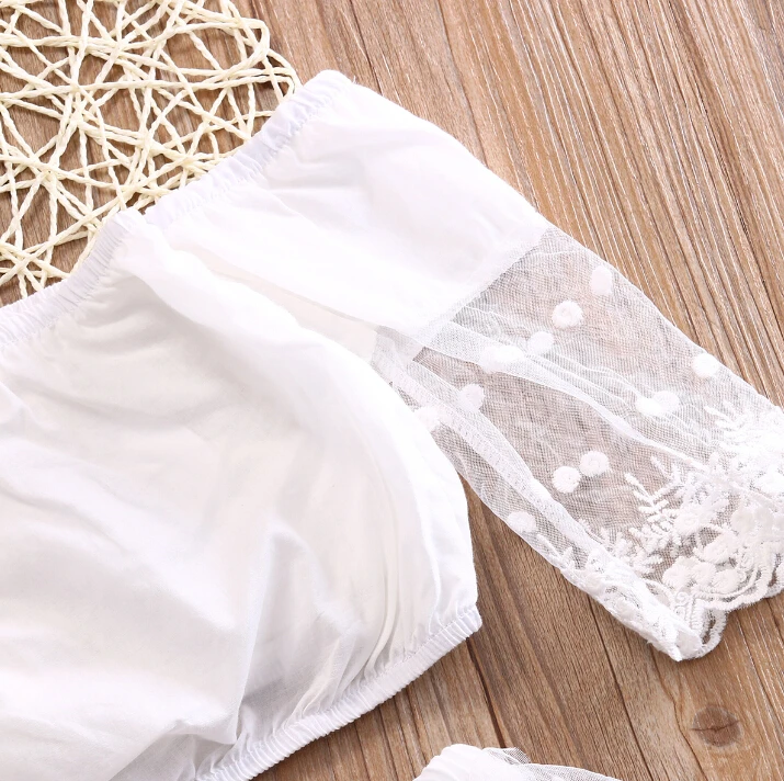 Сладкий новорожденного Комплект одежды для девочек 2 шт. Топы корректирующие с