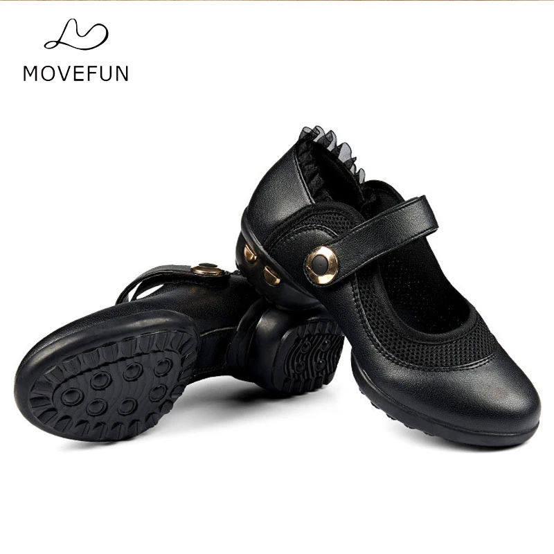 MOVEFUN/брендовая танцевальная обувь из сетчатого материала Цвет черный красный