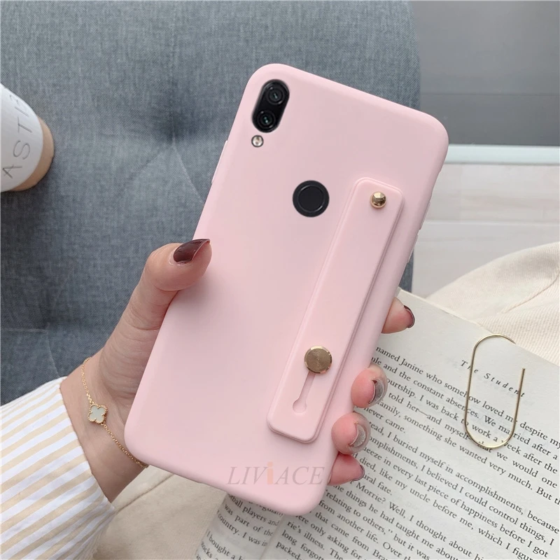 Hand Band light pink Силиконовый чехол на руку для huawei nova 3, 3i, 3e, 4, 4e, 2, 2, 2, s plus, 5, t, nova, 3, ремешок на запястье, держатель для телефона, мягкая задняя крышка, fundas - Цвет: Hand Band light pink