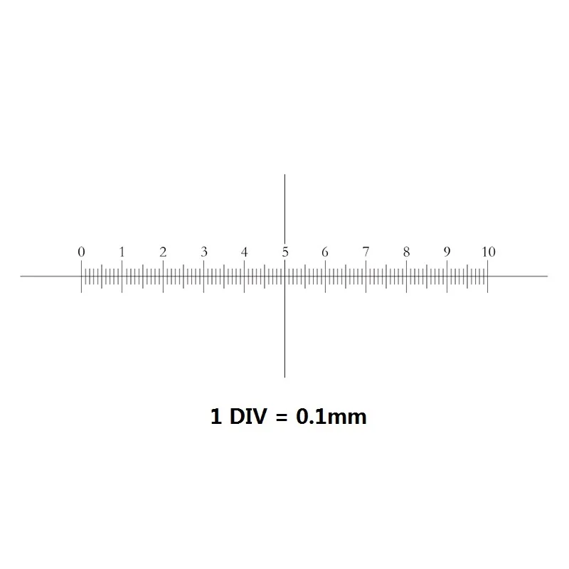 Дел 0 1 мм Микроскоп микрометр крест масштабной линейки X = 10 калибровки для стерео