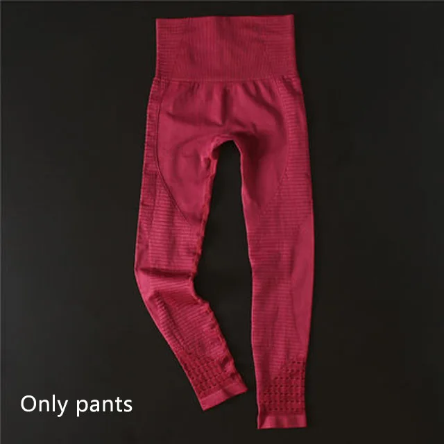 Coffee pants 2 шт./компл. Бесшовные Йога Комплект Для женщин Фитнес бюстгальтер спортивная женская, для спортивного зала, леггинсы, штаны на подкладке пуш-ап спортивный бюстгальтер, спортивные костюмы - Цвет: Coffee pants