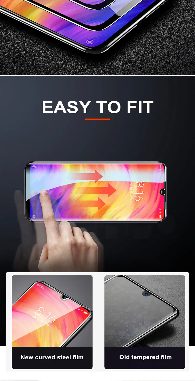 Полное клеевое Защитное стекло для Xiaomi mi 9 SE 9T CC9 CC9E A3 Lite Защита экрана для красного mi 7 7A K20 Note 7 Pro закаленное стекло