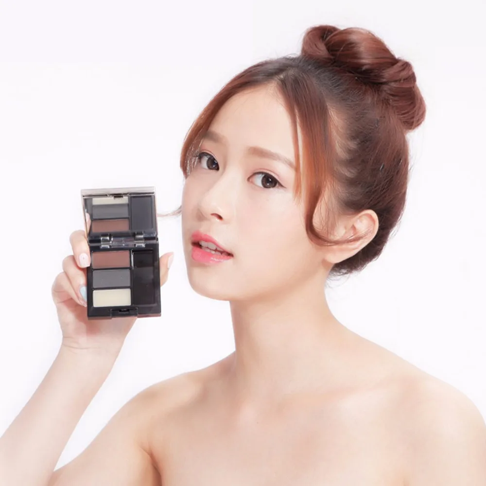 Menow Brand 3 Color Three DimensionalEyebrows With Eyebrow Brush Powder Waterproof Anti Sweat Dye Cosmetics L1401|menow eyebrow|brand eyebrows