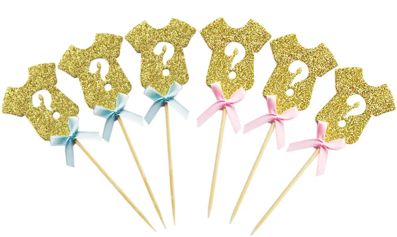 Пол раскрывает Торт Топперы блеск пол идеи детский душ вечерние украшения для