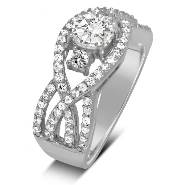 0.3ct Элегантный Имитация Diamond 925 стерлингов Серебряные ювелирные изделия белого