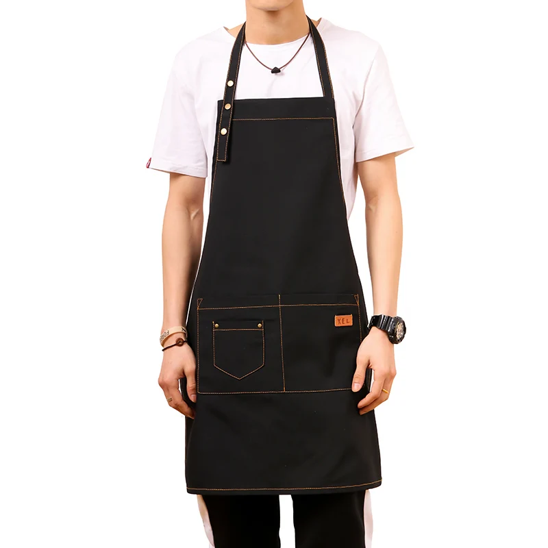 

fashion cowboy cotton apron coffee shop and hairdresser Sleeveless work apron bib cooking work clothing antifouling aprons