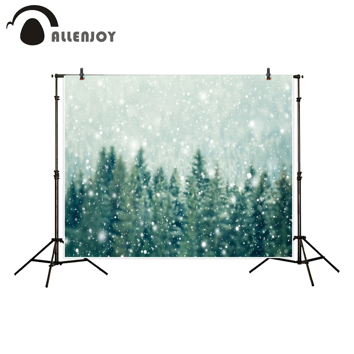 Фон для фотосъемки Allenjoy зимний Снежный сосновый лес Рождественский фон