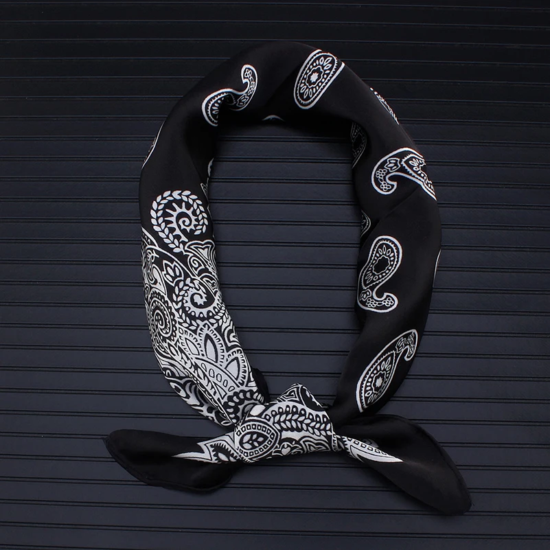 

55*55cm Square Scarf Women Classic Cashew Print Scarves Luxury Brand Ladies Small Silk Scarves Hot Design Neckerchief Headscarf