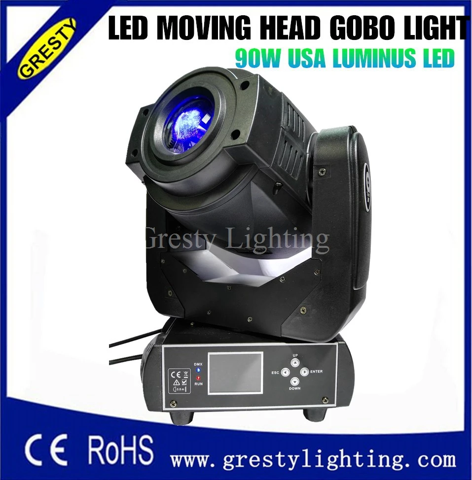 Светодиодный точечный светильник 90 Вт DMX512 &amp AC 110 В-220 в 50-60 Гц движущаяся головная