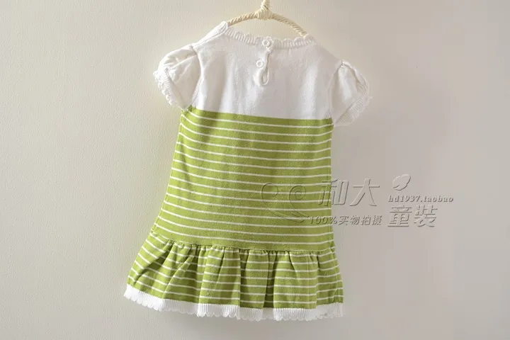 New Children Baby little Girls Pure cotton Snail Embroidery Sweater short sleeves small skirt wholesale | Мать и ребенок