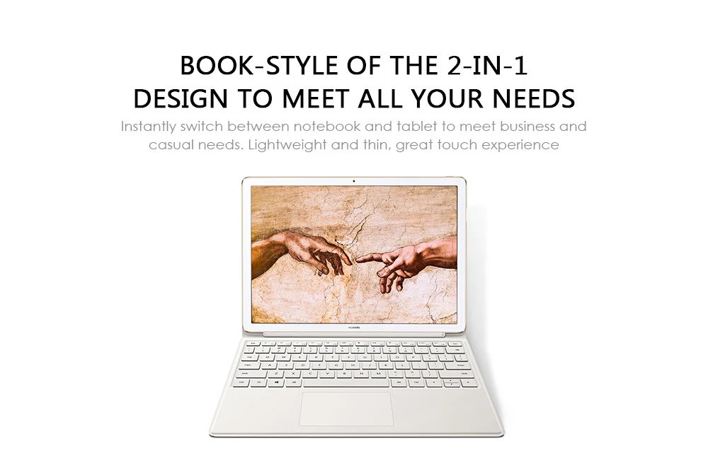 Ноутбук HUAWEI E BL-W19 12 дюймов MateBook 8 Гб LPDDR3 128 Гб SSD Win 10 OS Intel Core i5 7Y54 Dual WiFi 2,4 ГГц/5,0 ГГц