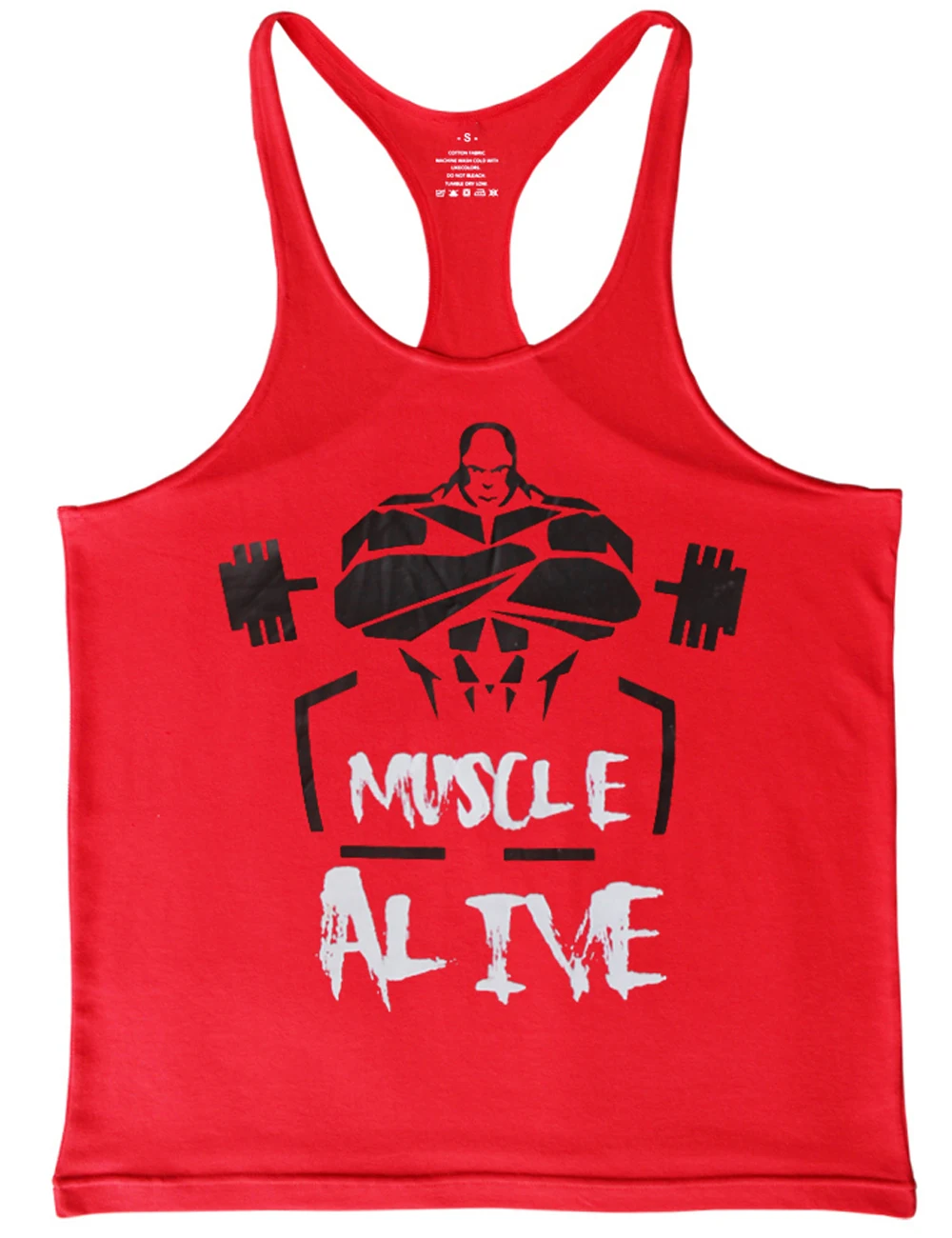 MUSCLE ALIVE, мужская майка для бодибилдинга, Стрингер, рубашки для тренировок, y back, хлопок, спандекс, одежда для спортзала, фитнес, майки без рукавов
