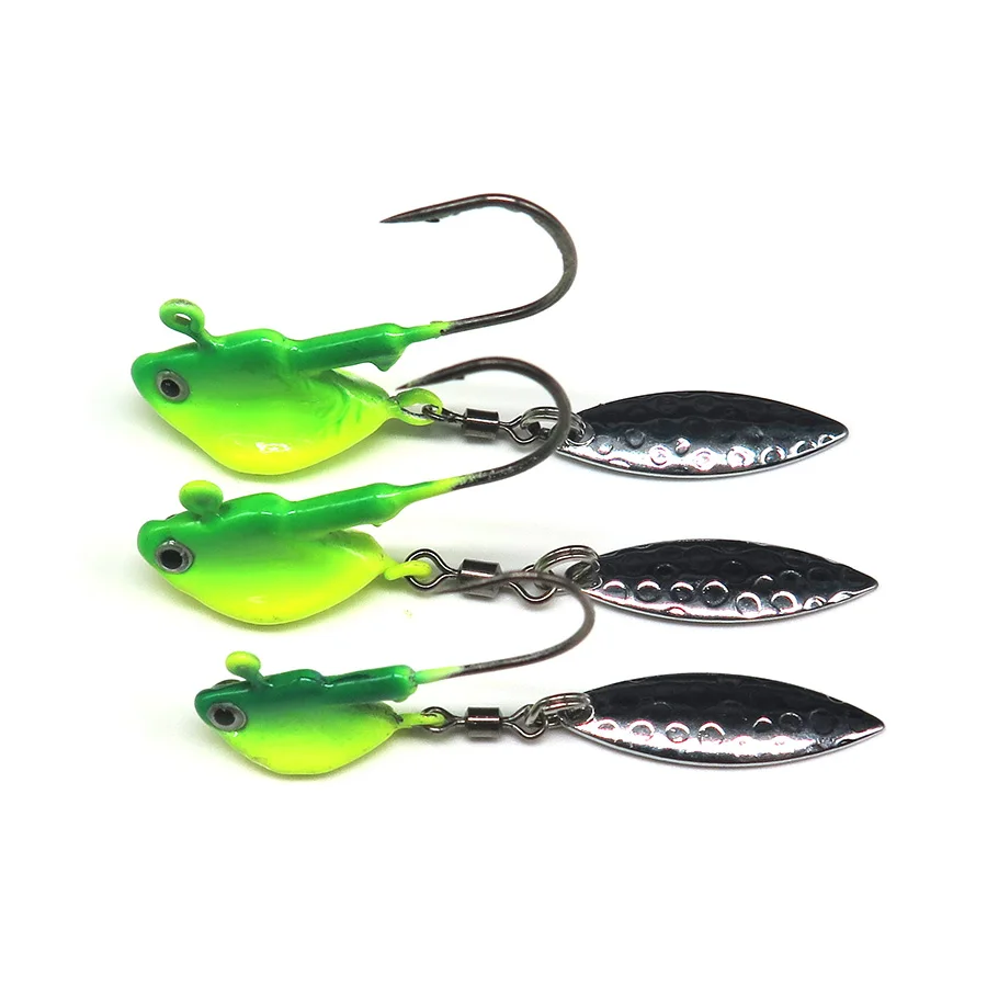 3 шт Jig Head рыболовная приманка с вращающаяся блесна хвост Вес 5 г/7 г/10 г
