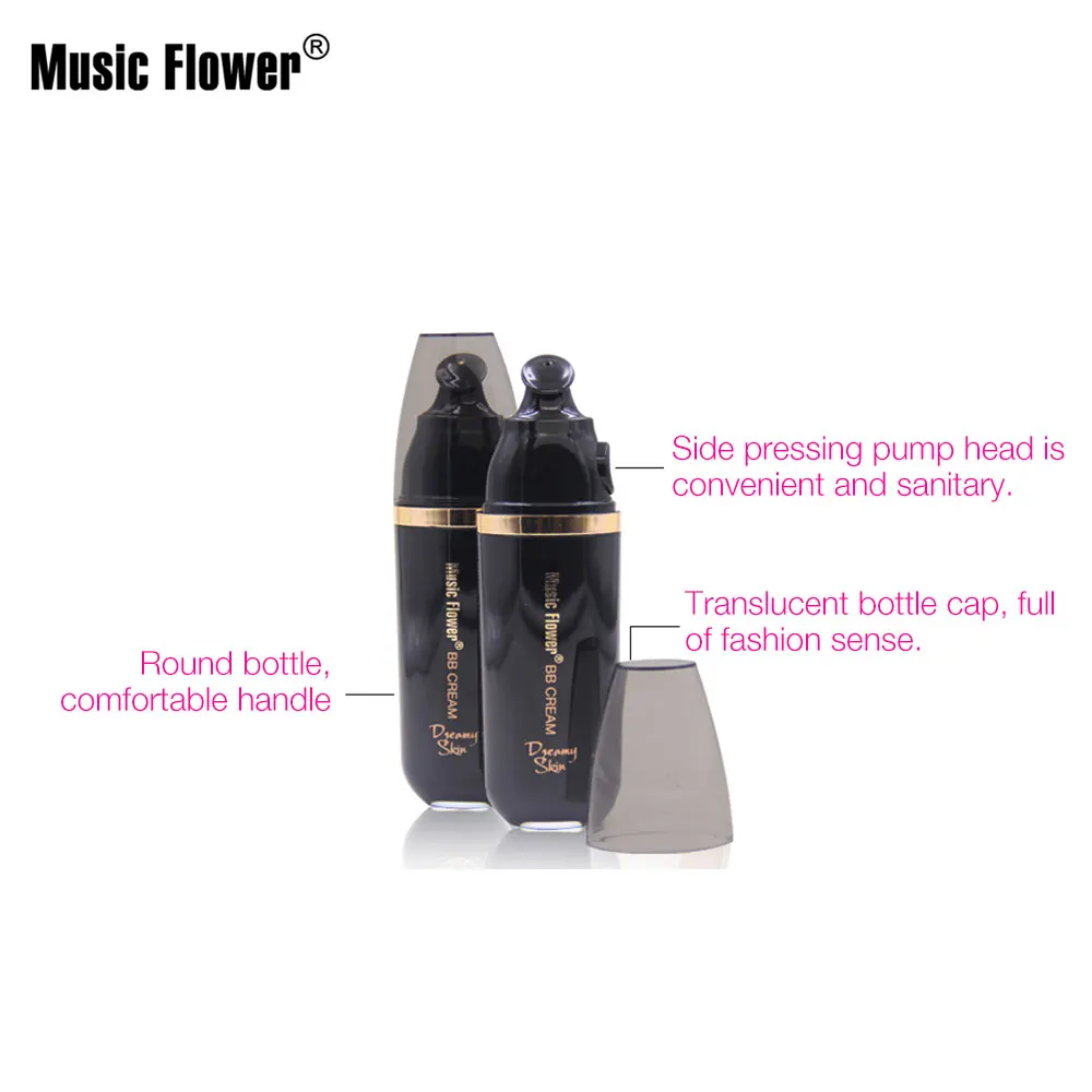 Music Flower 3 цвета натурального уход за кожей лица BB крем для макияж основа кремовая